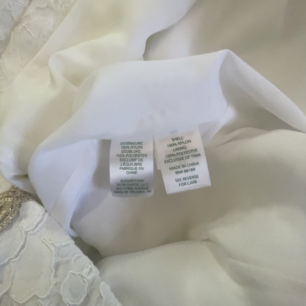 Lilly Pulitzer Dress Womens 10 White Corded Floral Lace Mila Shift NWT Gold Trim - Picture 16 of 16